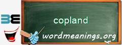 WordMeaning blackboard for copland